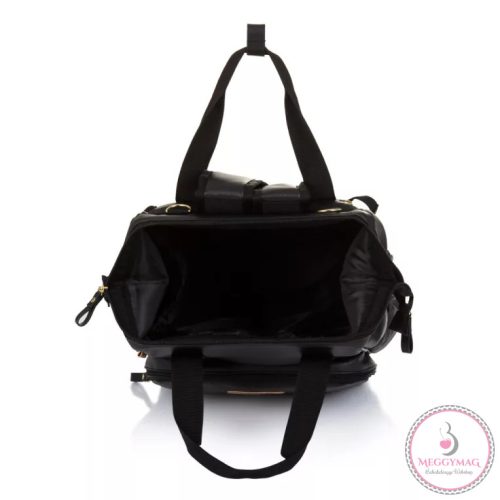 Chipolino babakocsira rögzíthető hátizsák - Black Leather