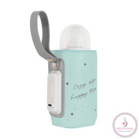   Cangaroo Caliente THERMO hordozható cumisüveg melegen tartó USB-C töltővel KICSI MENTA 