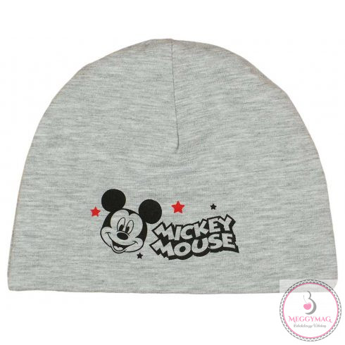 Vékony pamut kisfiú sapka Mickey egér mintával, 3 (42cm fejátmérő)