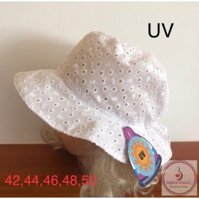 Minimanó nyári kalap (42) - fehér madeirás 