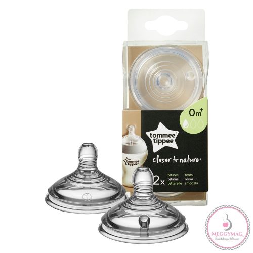 Tommee Tippee cumisüveg cumi CTN 2 db lassú folyású, UTOLSÓ DARABOK!