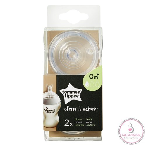 Tommee Tippee cumisüveg cumi CTN 2 db lassú folyású, UTOLSÓ DARABOK!