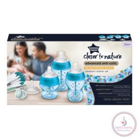   Tommee Tippee újszülött cumisüveg szett - Advanced Anti-Colic 9 db-os kék