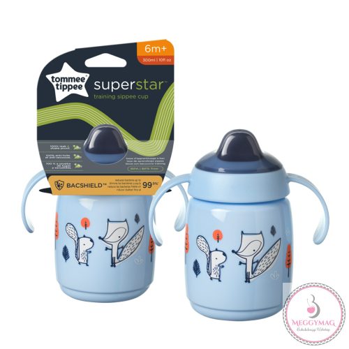 Tommee Tippee itatópohár - Superstar Training Sippee Cup csőrös 300ml 6hó kék