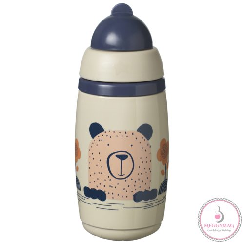 Tommee Tippee itatópohár - Superstar Insulated Straw Cup szívószálas hőtartó 266ml 12hó drapp