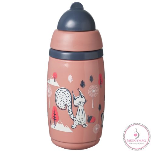 Tommee Tippee itatópohár - Superstar Insulated Straw Cup szívószálas hőtartó 266ml 12hó rózsaszín