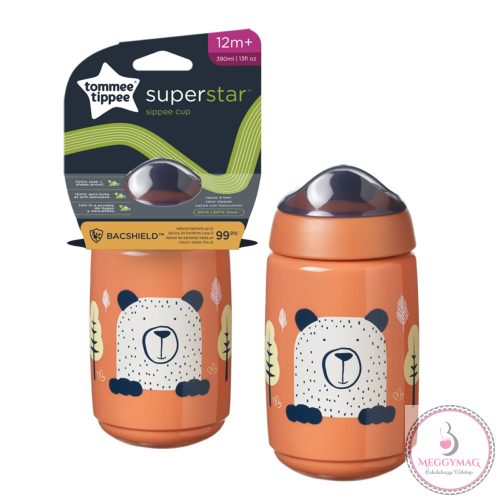 Tommee Tippee itatópohár - Superstar Sippee Cup csőrös 390ml 12hó terrakotta