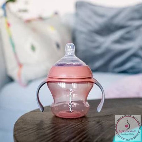 Tommee Tippee itatópohár - Nature Transition cup 150ml 4hó rózsaszín