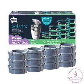   Tommee Tippee pelenkacsomagoló utántöltő - Twist and Click és Sangenic TEC citrus 12db