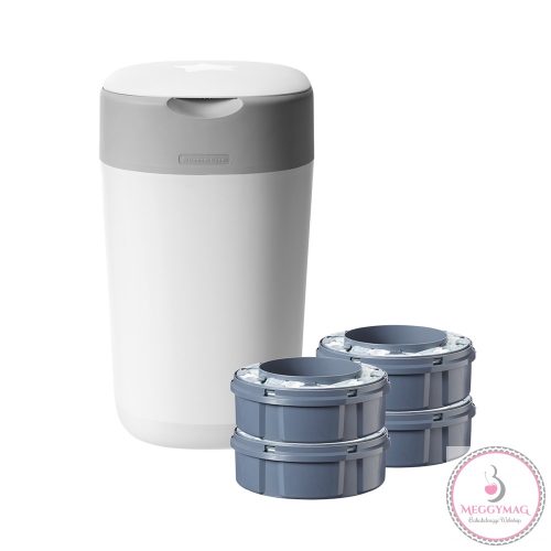 Tommee Tippee pelenkacsomagoló utántöltő 4db, pelenkatároló szemetessel Twist & Click