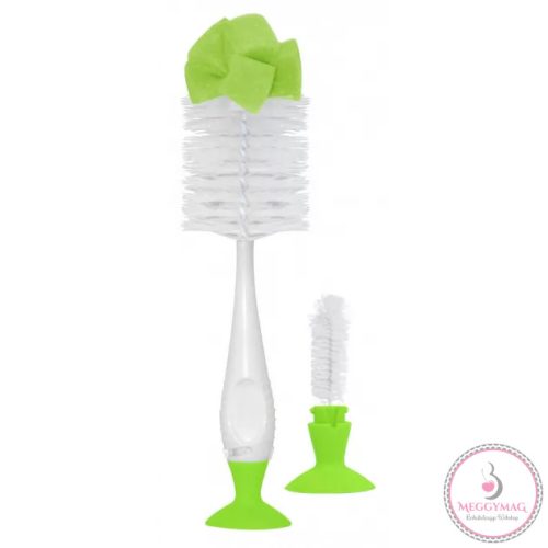 Baby Care cumi és cumisüvegmosó kefe tapadókoronggal - Zöld