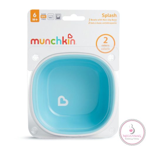 Munchkin tálka szett tapadó aljú Splash 2db 6hó