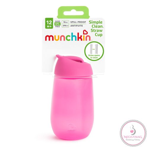 Munchkin itatópohár Simple Clean 296ml 12hó rózsaszín