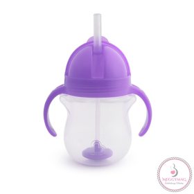   Munchkin itatópohár szívószálas súlyozott Tip and Sip 207ml 6hó lila