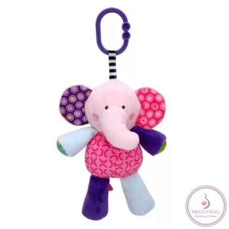 Lorelli Toys plüss zenélőjáték - pink elefánt
