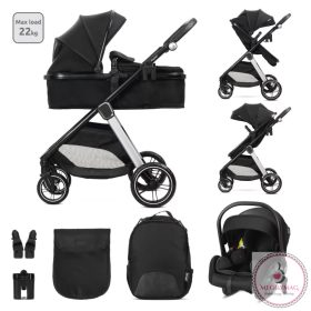   Lorelli Aspen 3 az 1 -ben multifunkciós babakocsi - Black (2doboz)