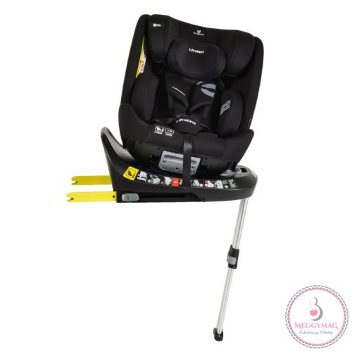 Cangaroo i-PROTECT isofixes autósülés 40-150 cm támasztólábbal, 360 fokban forgatható Fekete 