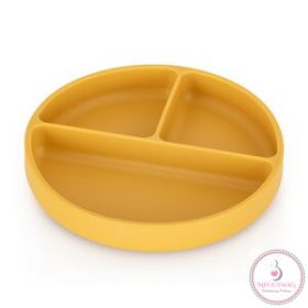   PETITE&MARS Szilikon osztott tányér, kerek Take&Match Intense Ochre 6m+