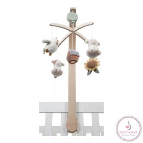   Little Dutch zenélő körforgó natúr fa vázzal - Little Farm