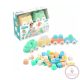 MOCHTOYS Play&Squish puha vonat és kocka szett 12db PASZTELL