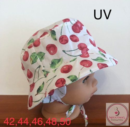 Minimanó nyári kalap (42)  Cseresznyés 