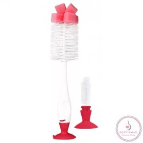   Baby Care cumi és cumisüvegmosó kefe tapadókoronggal - Pink
