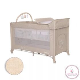   Lorelli Noemi 2 Plus multifunkciós utazóágy - Fog Beige Star