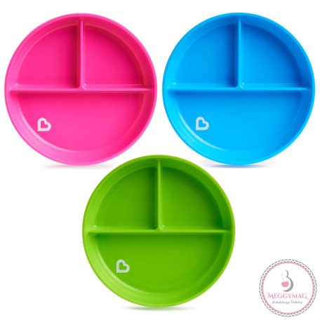 Munchkin Stay Put™ osztott tányér csúszásgátló talppal - többféle színben 