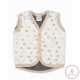 Baba mellény - Ekrü mintás minky - 80 polár béléssel 