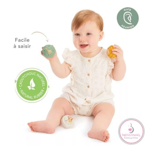 Sophie zsiráf zenélő labdái babajáték - 5 érzék sorozat