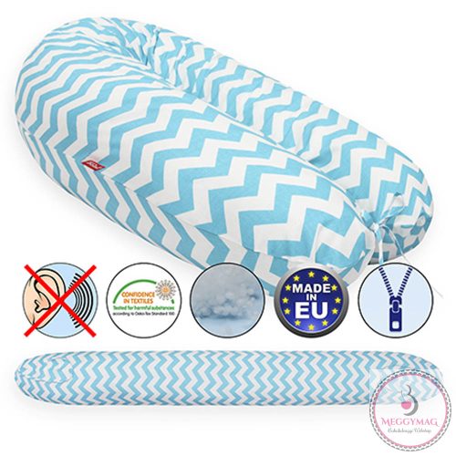 Scamp szoptatós párna univerzális pamut ZigZag Ocean White SZPE232