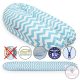 Scamp szoptatós párna univerzális pamut ZigZag Ocean White SZPE232