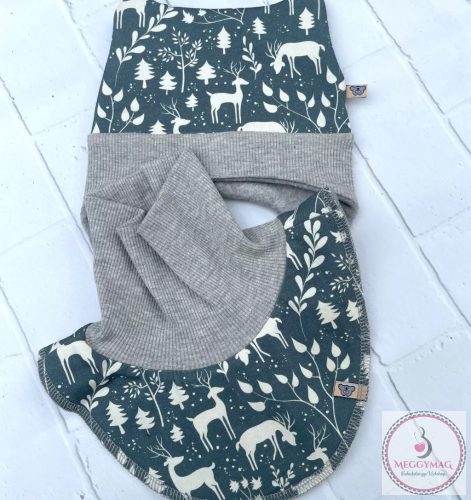Symbyo Téli bélelt babasapka (huncutsapka), Csodaszarvas szürke 38-41 cm