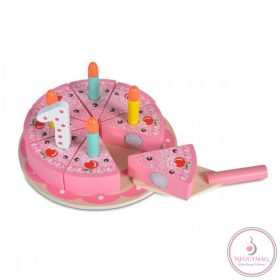 Moni Toys Fajáték fa szülinapi torta 18x18x8,5cm
