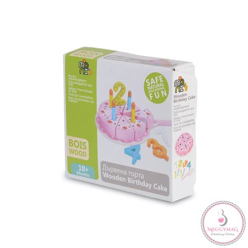 Moni Toys Fajáték fa szülinapi torta 18x18x8,5cm