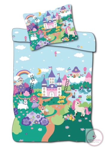 Unikornis Fairyland gyerek, ovis ágyneműhuzat 100×135cm, 40×60cm