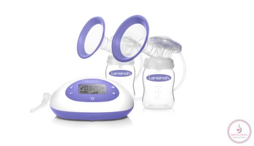 Lansinoh 2 az 1-ben elektromos dupla mellszívó + 2 db 160ml cumisüveg szettben