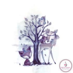 Mintás textil pelenka  - erdei állatok