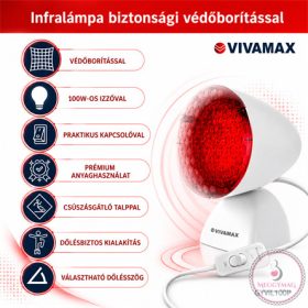  Vivamax Infralámpa (100 W) biztonsági védőborítással KÉSZLETEN A BOLTBAN!