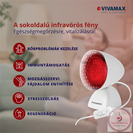 Vivamax Infralámpa (100 W) biztonsági védőborítással KÉSZLETEN A BOLTBAN!