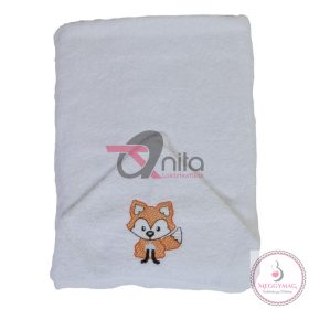   “Kis róka” hímzett babakifogó 75×120 cm fehér dh 47.