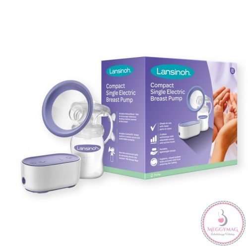 Lansinoh 2 fázisú kompakt elektromos mellszívó + 160ml cumisüveg szettben