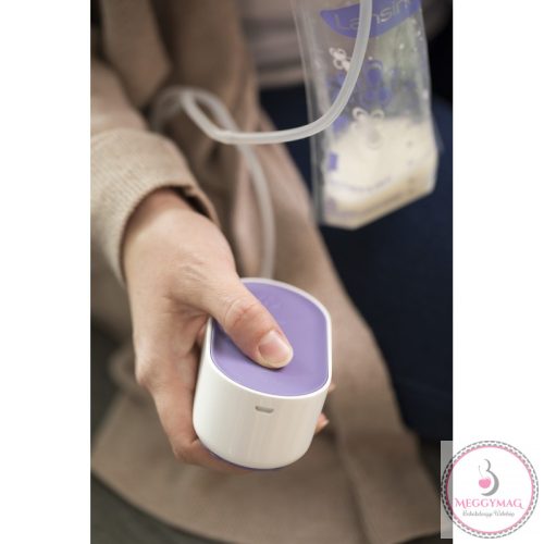 Lansinoh 2 fázisú kompakt elektromos mellszívó power bankról is tölthető!