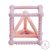 Nattou rágóka szilikon kocka és háromszög szett 2db lila-pink