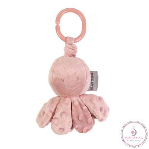 Nattou felhúzós rezgő játék plüss Lapidou - Octopus pink