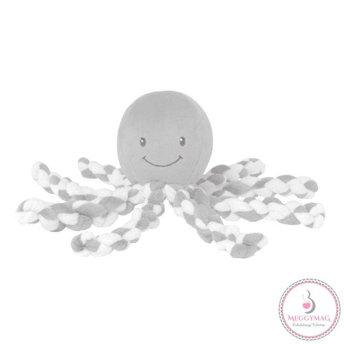 Nattou játék plüss 23cm Lapidou - Octopus Szürke-fehér