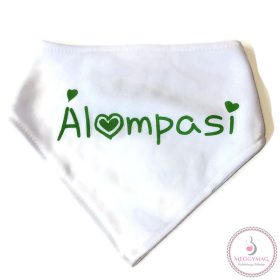 Feliratos nyálkendő, kifordítható