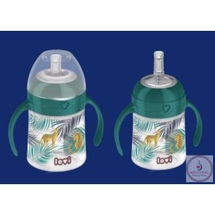   LOVI FIRST CUP SÚLYOZOTT SZÍVÓSZÁLAS KULACS 150ML 6M+ - JUNGLE