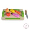 Tooky Toy fa vágódeszka és szeletelhető ZÖLDSÉGEK, KÉSZLETEN A BOLTBAN!