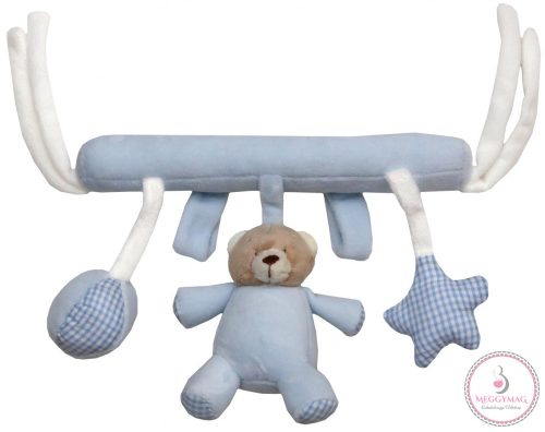 55043720 Plüss Macikás akasztó 23 cm, Kék